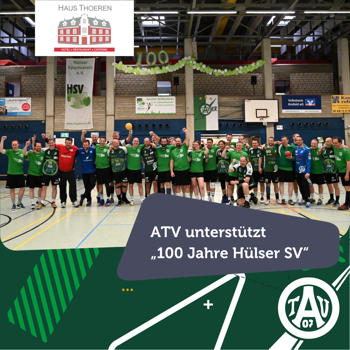 ATV unterstützt „100 Jahre Hülser SV“
