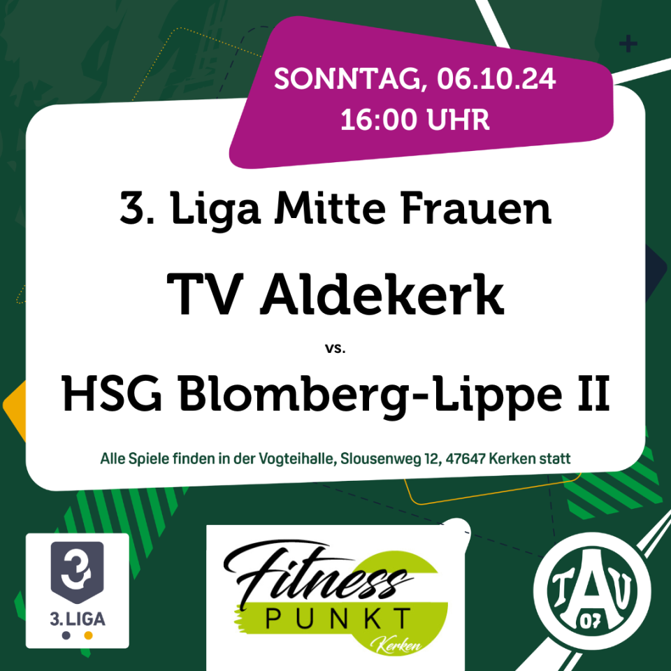3. Liga Spitzenspiel der Frauen des TV Aldekerk am Sonntag in der Vogteihalle