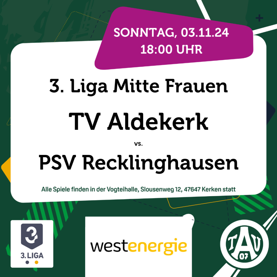 Frauen des TV Aldekerk vor Heim-Duell mit ebenbürtigem Gegner