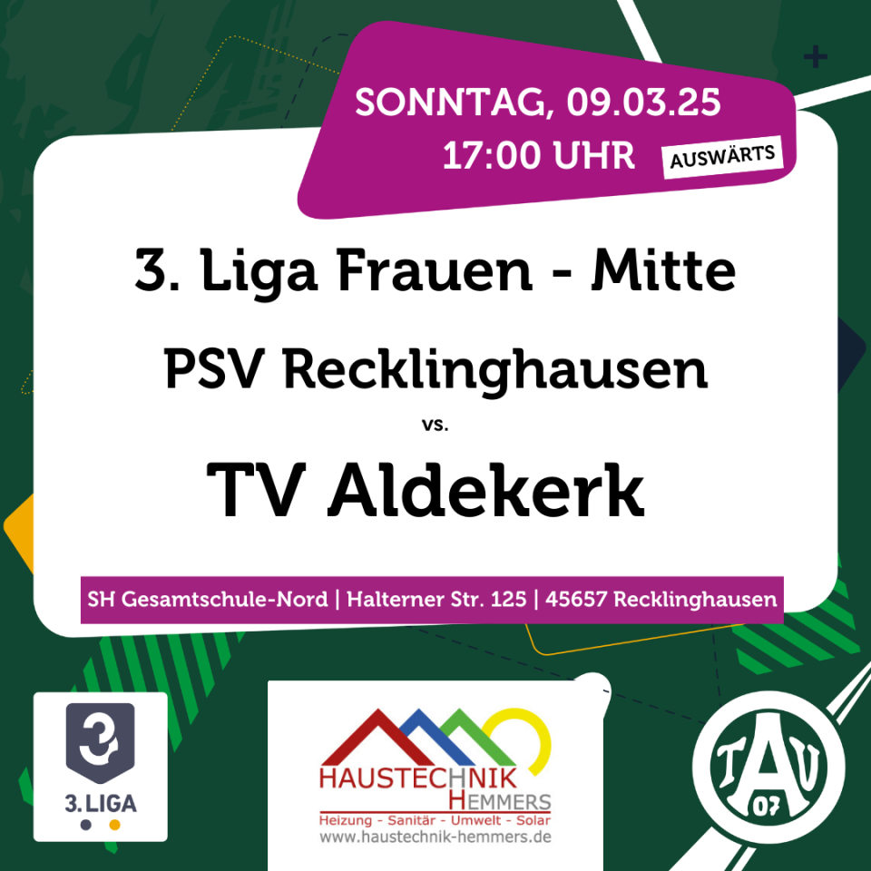 Frauen des TV Aldekerk wollen in Recklinghausen punkten