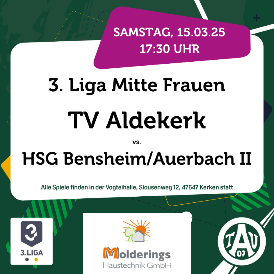 3. Liga Frauen des TV Aldekerk fordern den Tabellenführer heraus