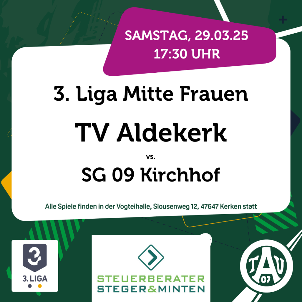 Frauen des TV Aldekerk wollen zu Hause gegen den Tabellenzweiten punkten