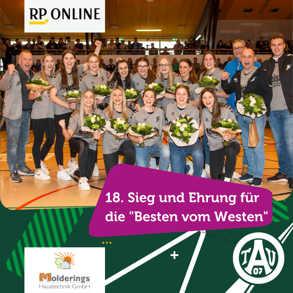 18. Sieg und Ehrung für die Damen des TV Aldekerk