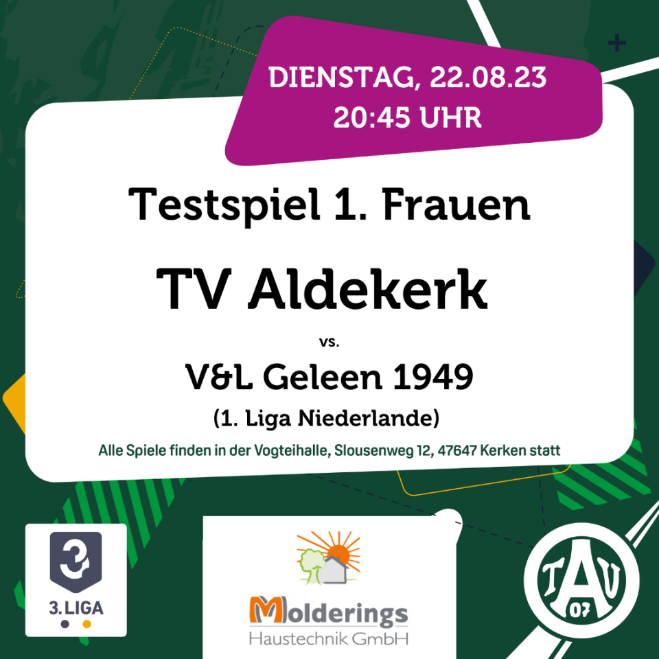 3. Liga Damen des TV Aldekerk testen gegen holländischen Erst-Ligisten