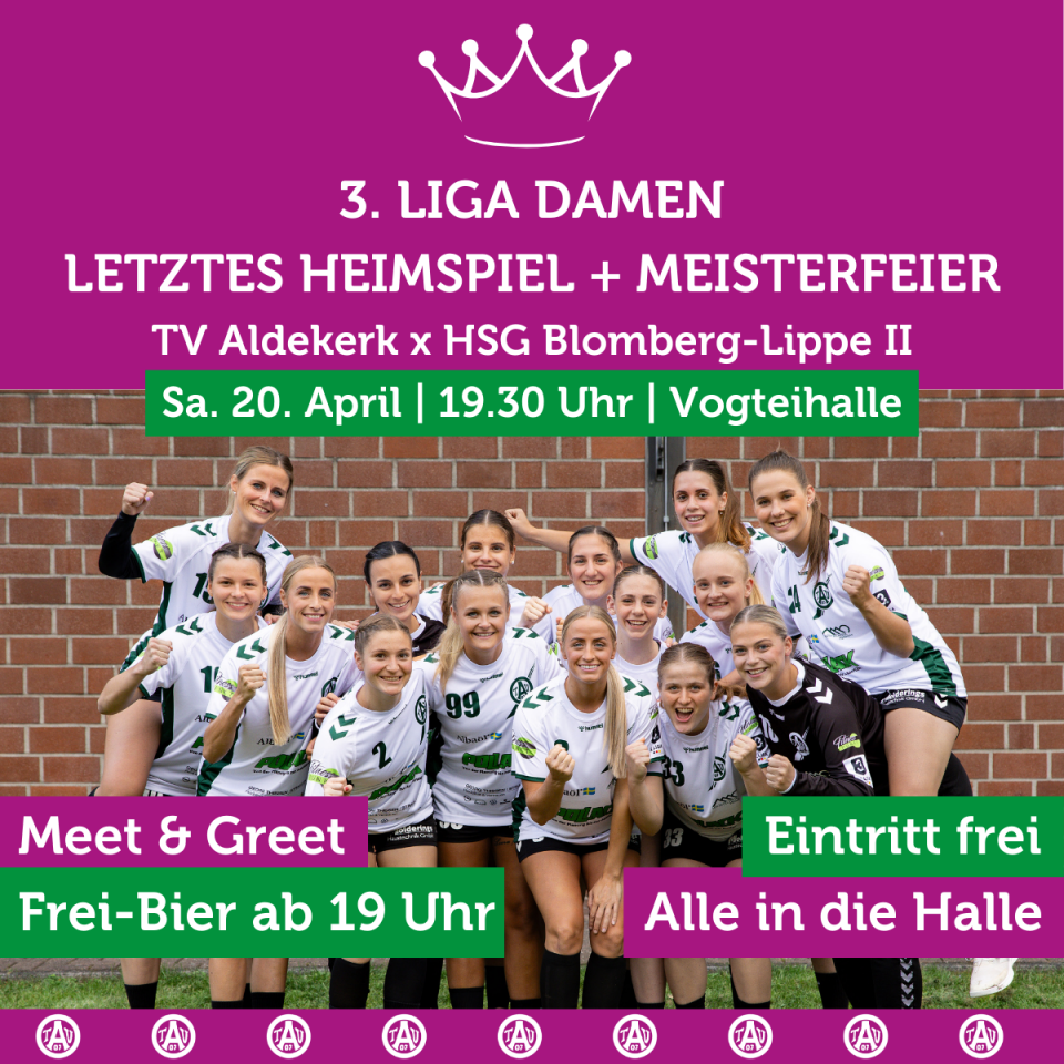 Meisterfeier der 3. Liga Damen mit freiem Eintritt und Freibier