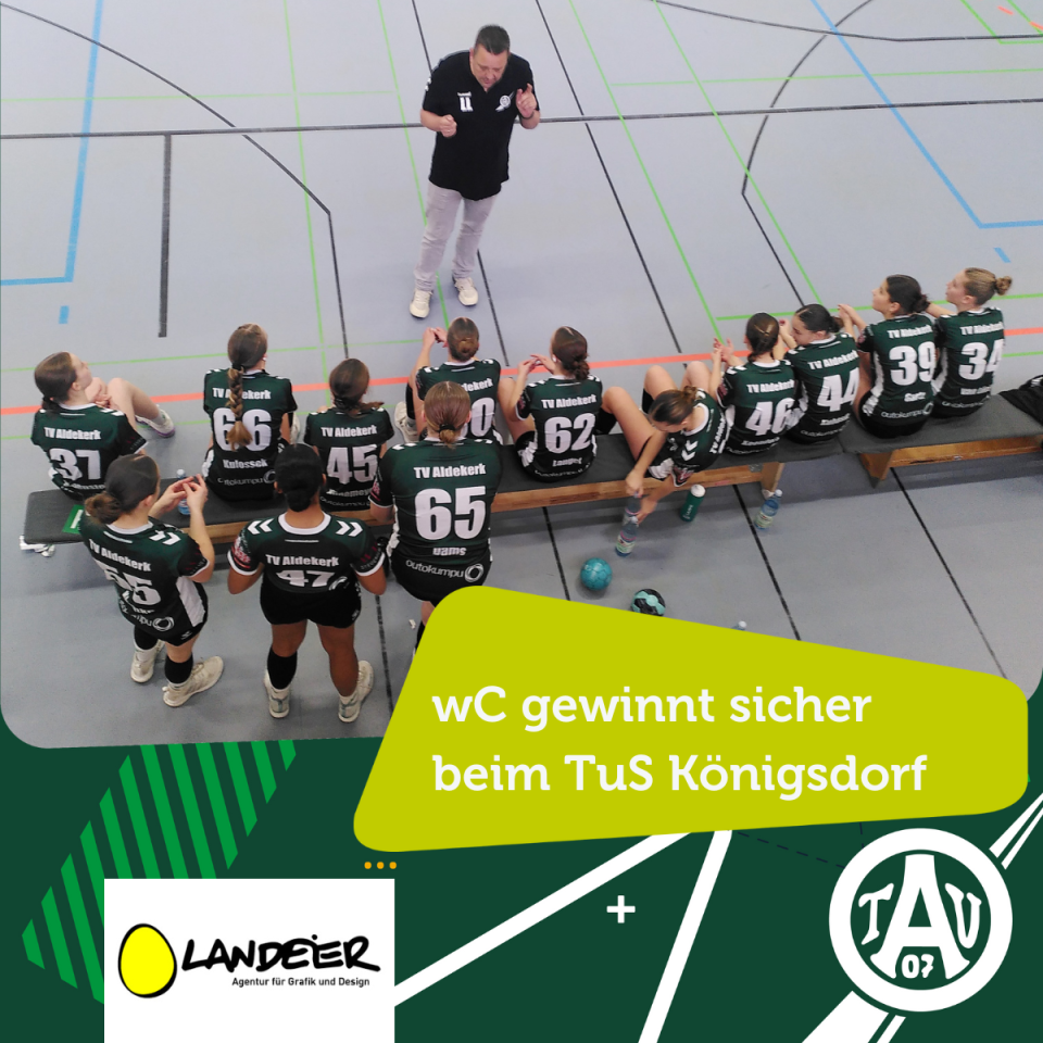 wC-Jugend des TV Aldekerk gewinnt sicher beim TuS Königsdorf