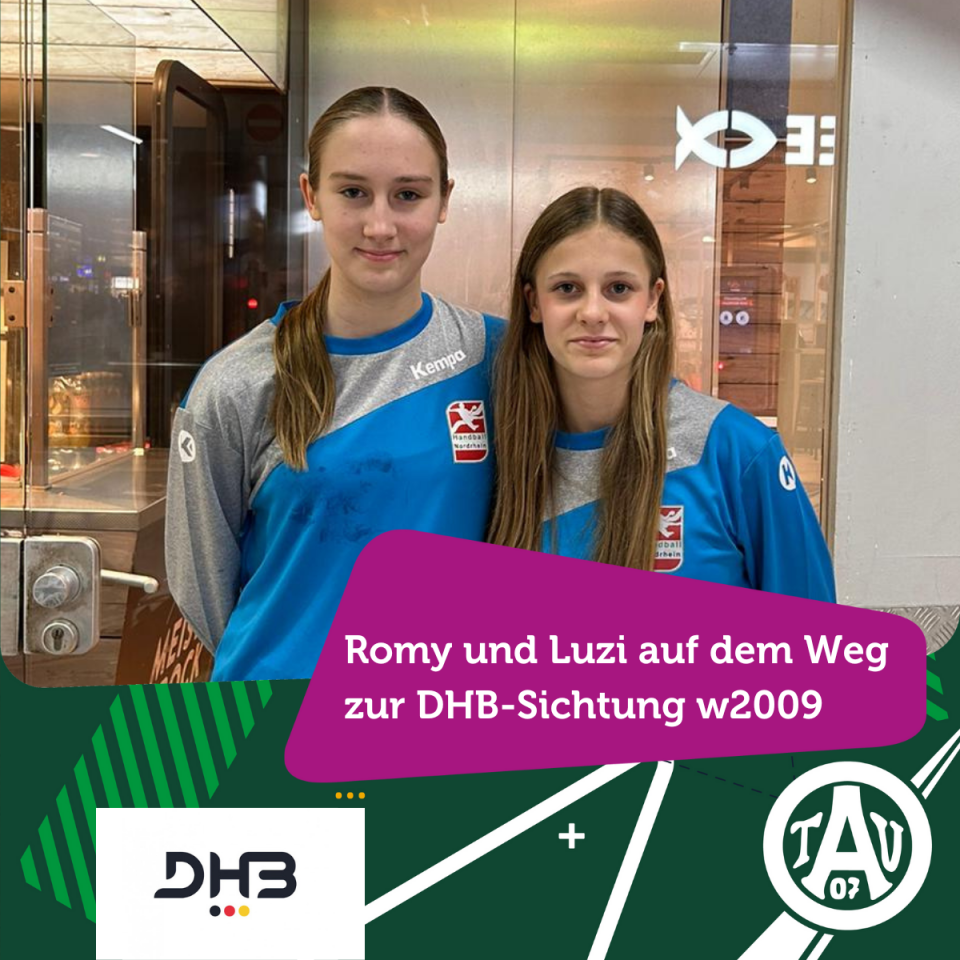 Romy und Luzi vom TV Aldekerk auf dem Weg zur DHB-Sichtung