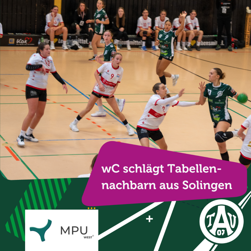 wC des TV Aldekerk schlägt Tabellenführerinnen aus Solingen-Gräfrath